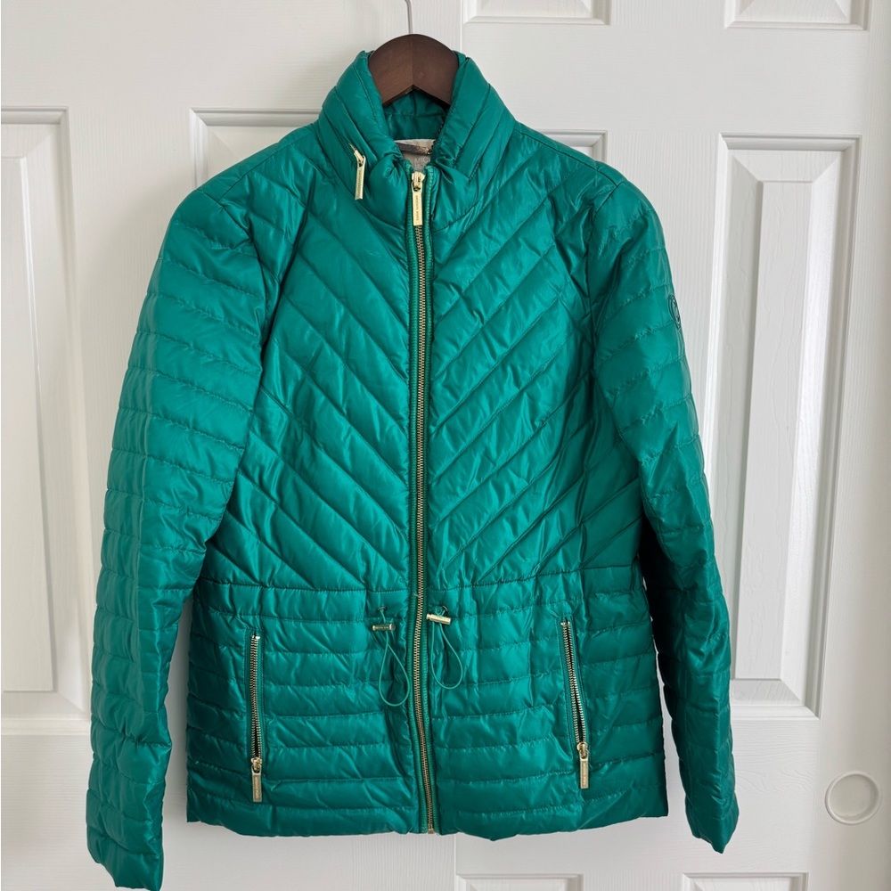 Michael Kors Women's Green Quilted Jacket